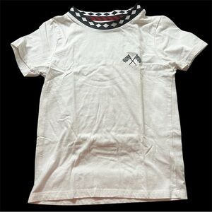 Art Class White Tee with Checkered Collar